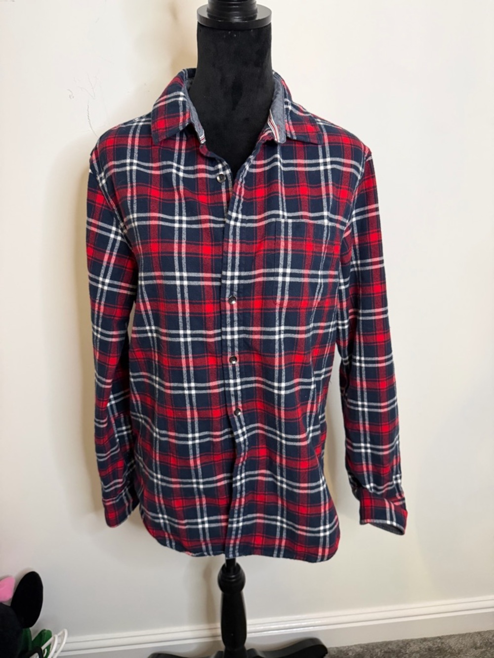 Flag & Anthem Red & Navy Plaid Button-Down Shirt